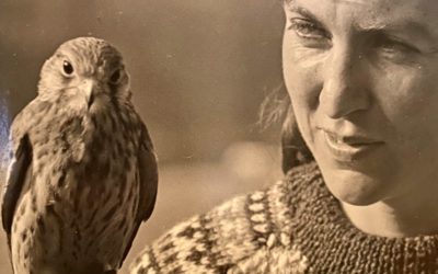 Kiki and the image on the memorial service program